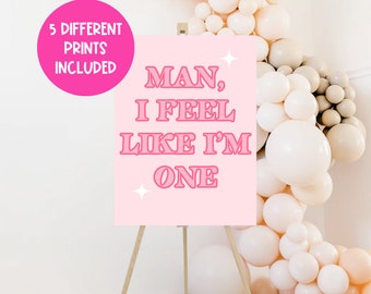 Disco Cowgirl First Birthday Welcome Sign: Pink Rodeo Party Decor (Printable)