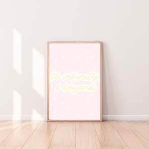 Pink Toy Story Print: Buzz Lightyear, To Infinity & Beyond (Digital Download)