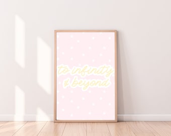 Pink Toy Story Print: Buzz Lightyear, To Infinity & Beyond (Digital Download)