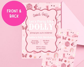 Dolly Parton Birthday Invitation: Disco Cowgirl Party (Canva Template)