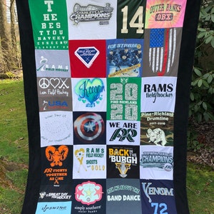 Custom T-shirt Blankets Wall Hangings and Memory Blankets - Etsy