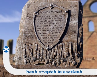 Declaration of Arbroath. Hand made resin wall hanging. Scotland. Independence