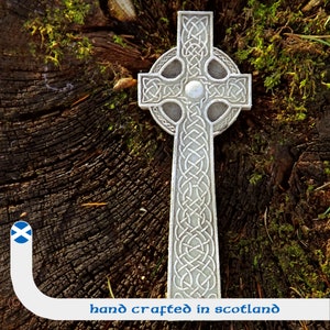 Celtic Journey. Celtic cross. Hand made resin wall hanging. Scotland