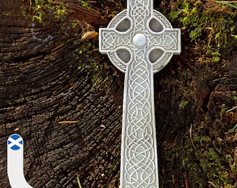 Celtic Journey. Celtic cross. Hand made resin wall hanging. Scotland