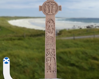 St. Michaels Celtic Cross. Hand made resin wall hanging. Tiree. Hebrides. Scotland. Archangel Michael.