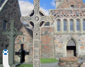 St, John's Celtic Cross. Iona. Hand made resin Wall hanging. Scotland. Christian