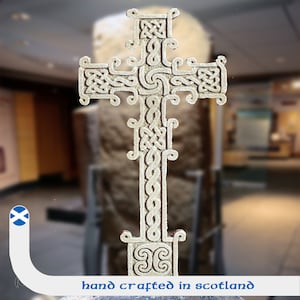 Skinnet Pictish Cross. Hand made resin wall hanging. Thurso. Scotland.