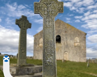 Kilchoman Celtic Cross. Hand made resin wall hanging. Islay. Scotland.