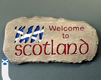 Welcome to Scotland resin cast wall plaque