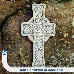 Peace of Iona. Handmade Resin Celtic Cross Wall Hanging Scotland