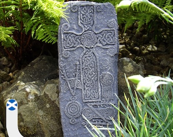 Dyce Pictish Cross. Aberdeen Hand made resin Wall hanging. Scotland. Christian