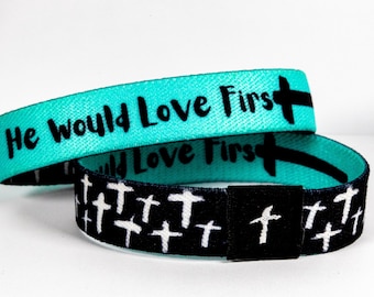WWJD Elastic Wristband (He would Love First)