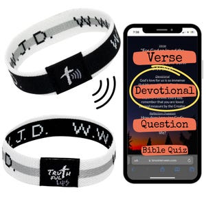 NFC Daily Devotional Bracelet: Tap for Bible Verse & Reflection image 1