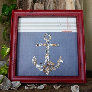 Beach Art - Oyster Shells - Oysters - Beach Decor - Beach - Anchor - Beach House -