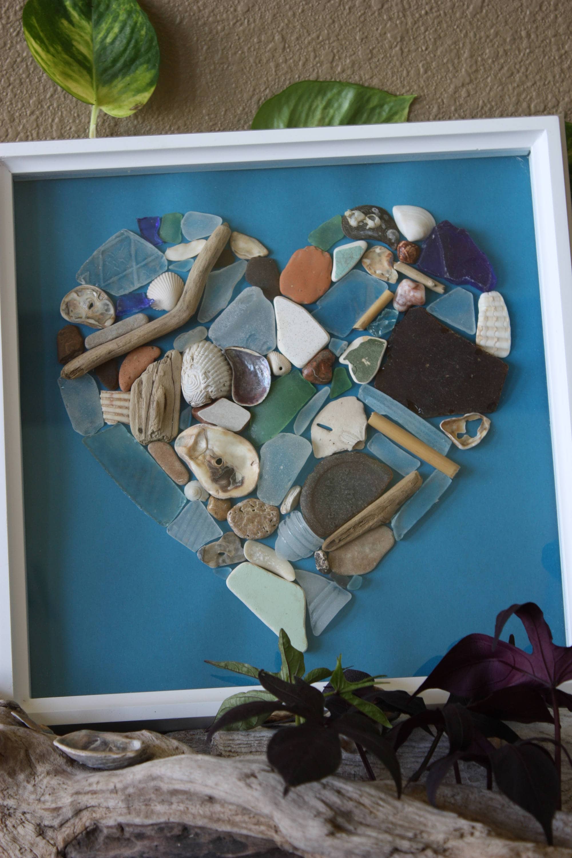 Sea Glass Art Beach Decor Nautical Beach House Wedding Etsy