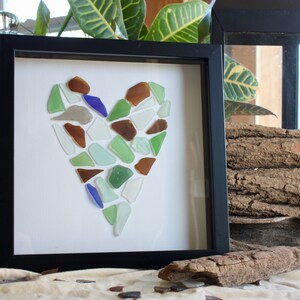 Sea Glass Heart-Home Decor-Beach-Anniversary-Wedding-Birthday-Mother’s Day-Beach Decor-Sea Glass Art-Beach-Valentine’s Day-Coastal Art-Heart