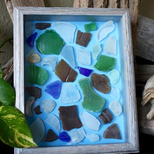 Sea Glass Art - Beach Decor - Beach House - Seaglass - Sea Glass - Beach - Mosaic - Boho
