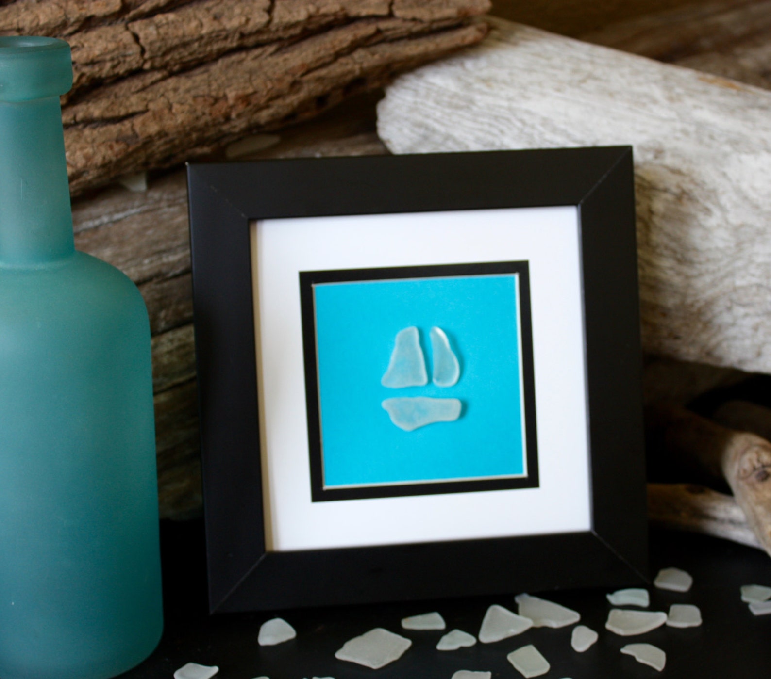 Sea Glass Art - Beach Decor - Nautical - Beach House - Nautical Decor ...