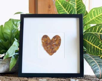 Seeglas Kunst-Herz-Home Dekor-Strand-Jubiläum-Hochzeit-Geburtstag-Muttertag-Strand Dekor-MeerGlas-Strand-Valentinstag-Küsten