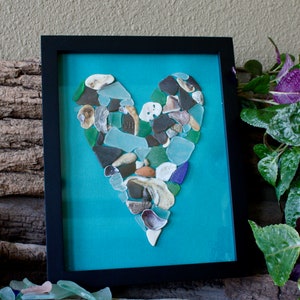 Sea Glass Art - Beach Decor - Nautical - Beach House - Wedding - Beach - Seaglass