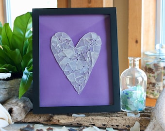 Seeglas Herz-Wohndeko-Strand-Jahrestag-Hochzeit-Geburtstag-Muttertag-Strand dekor-MeerGlas-Strand-Valentinstag-Küsten