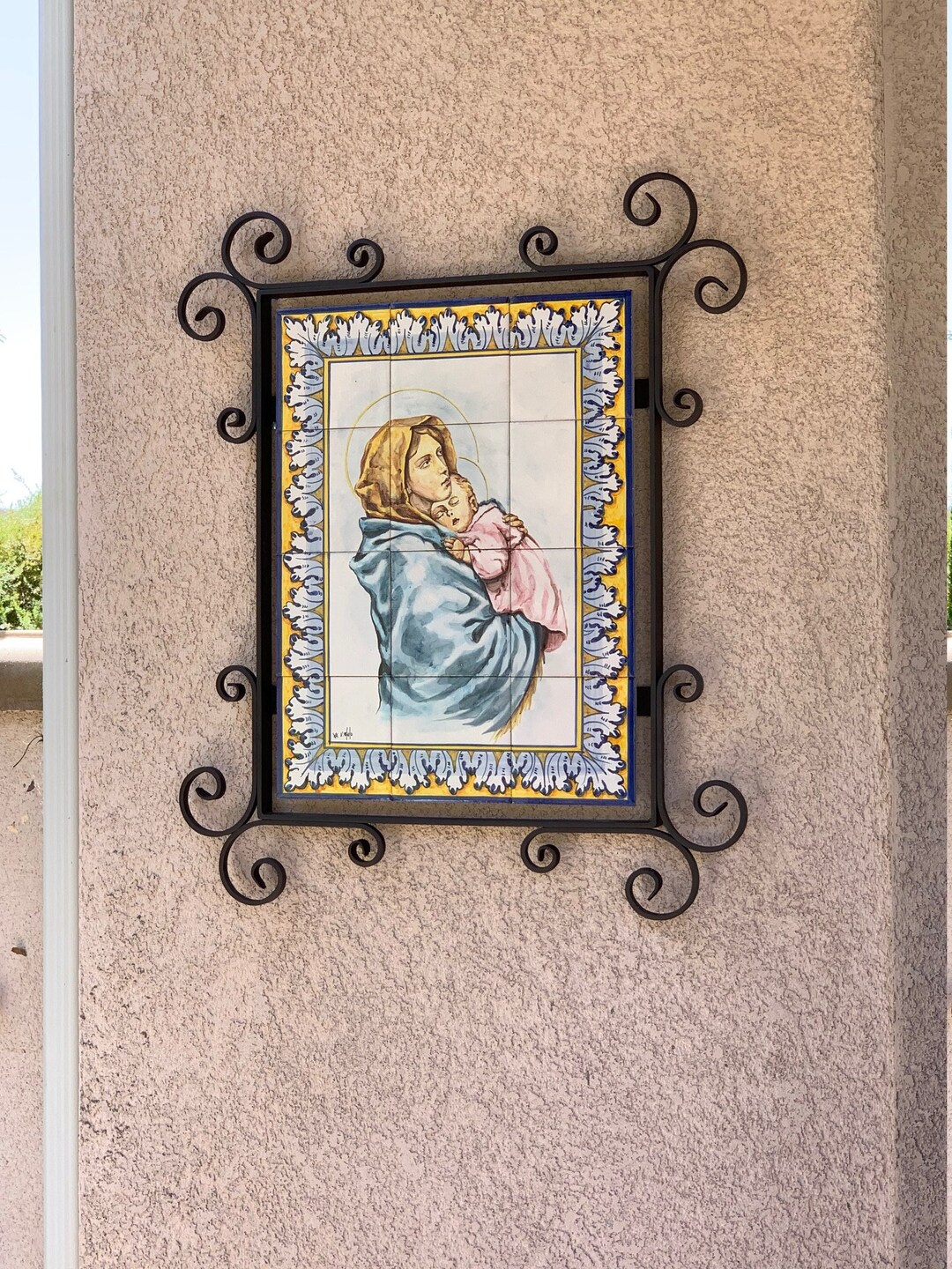 Wrought Iron Picture Frame; Mirror, Tile, Artwork Displays; Hand