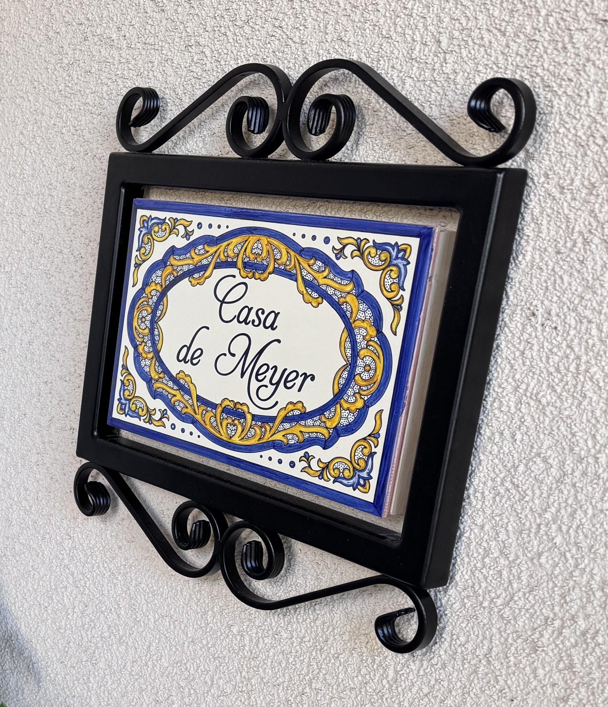 Wrought Iron Picture Frame; Mirror, Tile, Artwork Displays; Hand