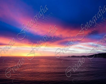 San Francisco Sunset, California Sunset Photo, Pacific Ocean Sunset, Dusk Photo - Digital Download, JPEG