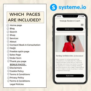 Pacote de Site, Blog e Funil de Vendas Systeme.io: Modelo Bold Red para Coach de Negócios — Design Estratégico, Moderno e Totalmente Editável imagem 7