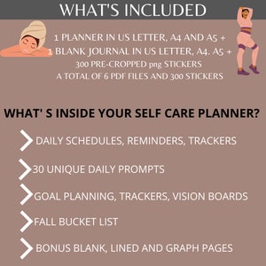 Self-Care Planner Journal & Sticker Bundle. Journal Prompts image 8
