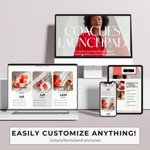 Pacote de Site, Blog e Funil de Vendas Systeme.io: Modelo Bold Red para Coach de Negócios — Design Estratégico, Moderno e Totalmente Editável imagem 3