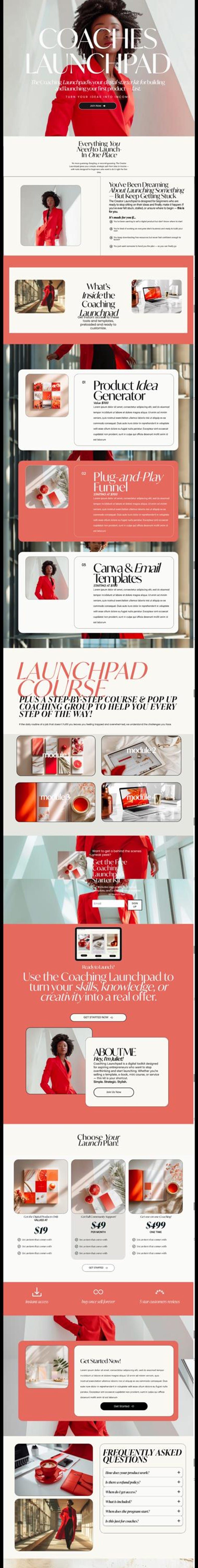 Pacote de Site, Blog e Funil de Vendas Systeme.io: Modelo Bold Red para Coach de Negócios — Design Estratégico, Moderno e Totalmente Editável imagem 19