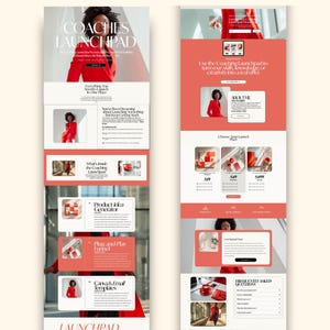 Pacote de Site, Blog e Funil de Vendas Systeme.io: Modelo Bold Red para Coach de Negócios — Design Estratégico, Moderno e Totalmente Editável imagem 12