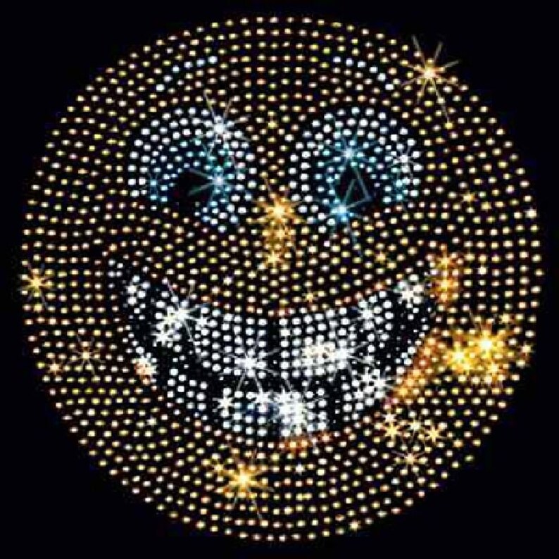 Bling Emoji Happy Teeth Rhinestuds Rhinestones Adult Unisex T Etsy