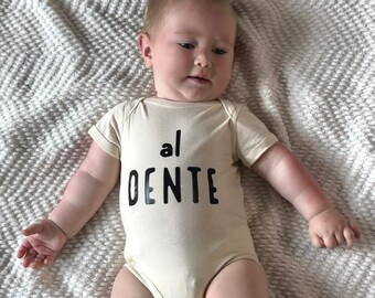 Al Dente Pasta Baby Shirt, Pasta Baby Bodysuit, Italian Baby Shirt