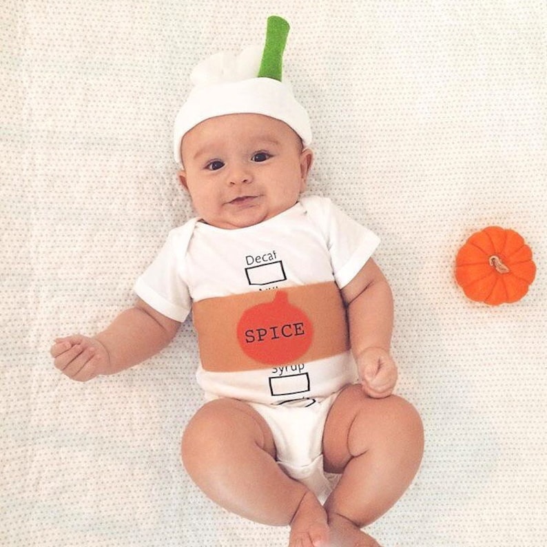 Pumpkin Spice Coffee Baby Costume.