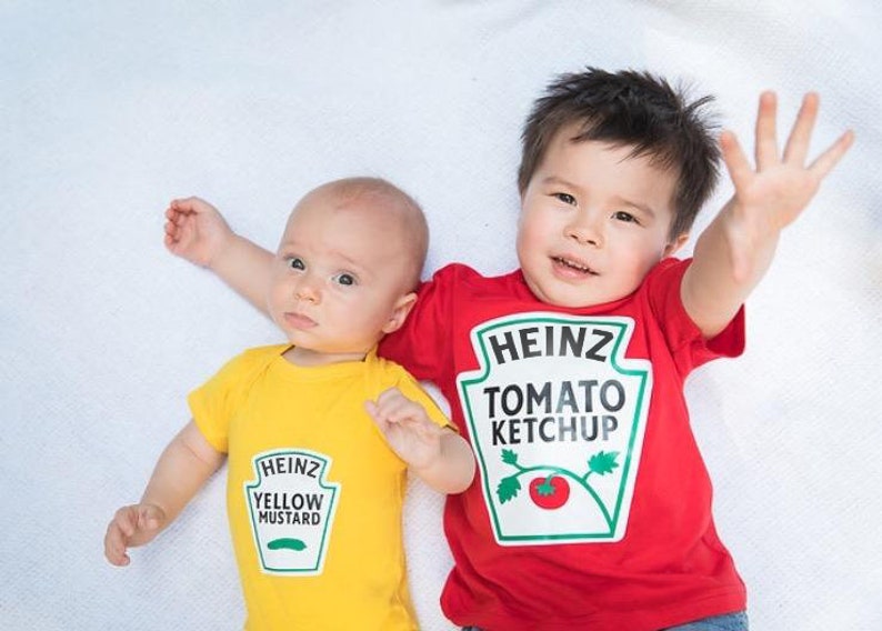 Sibling Halloween Costumes Ketchup and Mustard Shirt Set Etsy