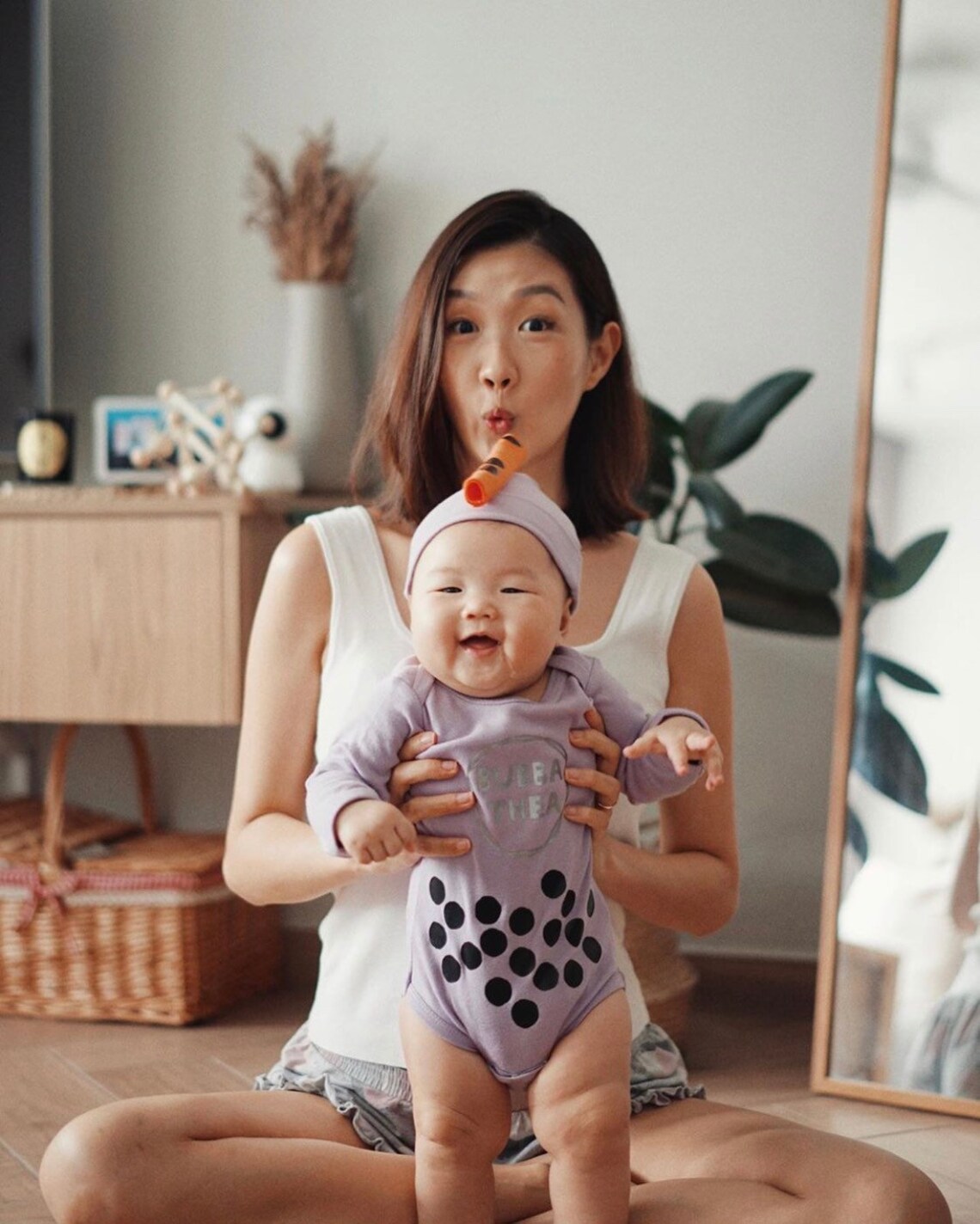 Boba Tea Baby Costume Set Taro Boba Tea Baby Milk Bubble Tea Etsy