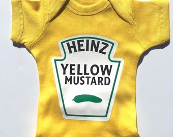 Mustard Baby Halloween Costume, Matching Family Costumes, Newborn Gift, First Halloween, Mustard Baby Outfit, Mustard Baby Bodysuit