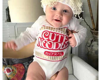 Baby Halloween Costume, Ramen Baby Costume, Baby Halloween Shirt, Ramen Baby Costume and Hat, Baby Milestone Photo Prop, Newborn Gift