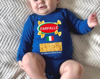 Pasta Baby Halloween Costume: Spaghetti, Macaroni, Farfalle Bodysuit, Halloween Outfit
