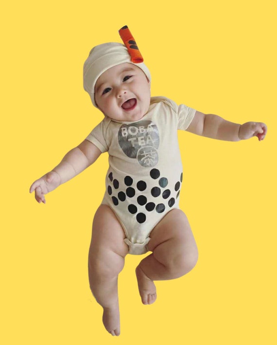 Boba Tea Baby Costume Set Taro Boba Tea Baby Milk Bubble Tea Etsy
