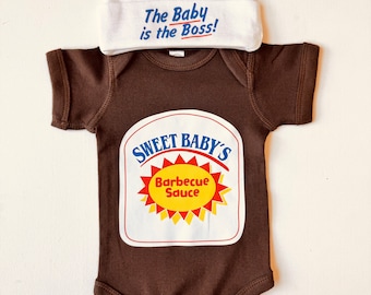 BBQ Baby Halloween Costume, Steak Sauce Baby Shirt, Baby Shower Gift newborn clothes, Unique Newborn Gift, Baby Christmas