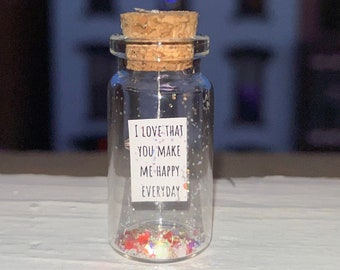 Custom Message In A Bottle | Anniversary Gift | Reasons I Love You | Boyfriend Gift | Valentines Day Gift | I Love You Gift