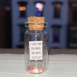 Custom Message In A Bottle | Anniversary Gift | Reasons I Love You | Boyfriend Gift | Valentines Day Gift | I Love You Gift