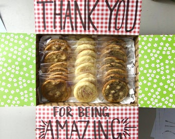 2 Dozen Cookies Care Package  | Thank You Gift Box | Gratitude Gift| You are Amazing Care Package | Appreciation Gift