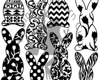 rabbit pattern etsy