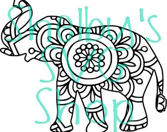 Download Mandala Elephant Svg Etsy