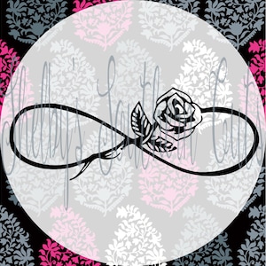 Infinity Rose SVG DXF EPS digital files