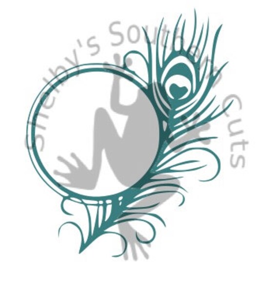 Download Feather Monogram SVG.DXF.EPS | Etsy